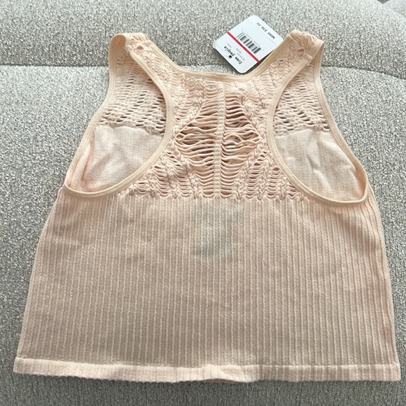 Free People Intimately Seamless Ribbed Sleeveless High Neck Bra Crop Top - Picture 3 of 5
